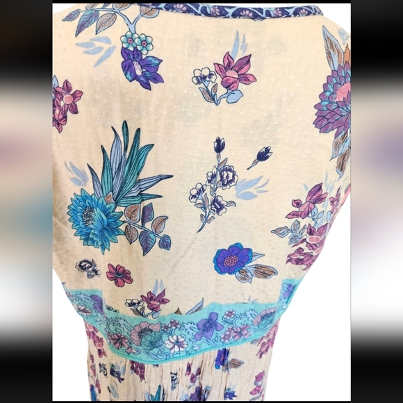 Spell & The Gypsy Siren Song Mermaid Midi Dress Size Medium Boho Gypsy Flowy - Picture 12 of 16